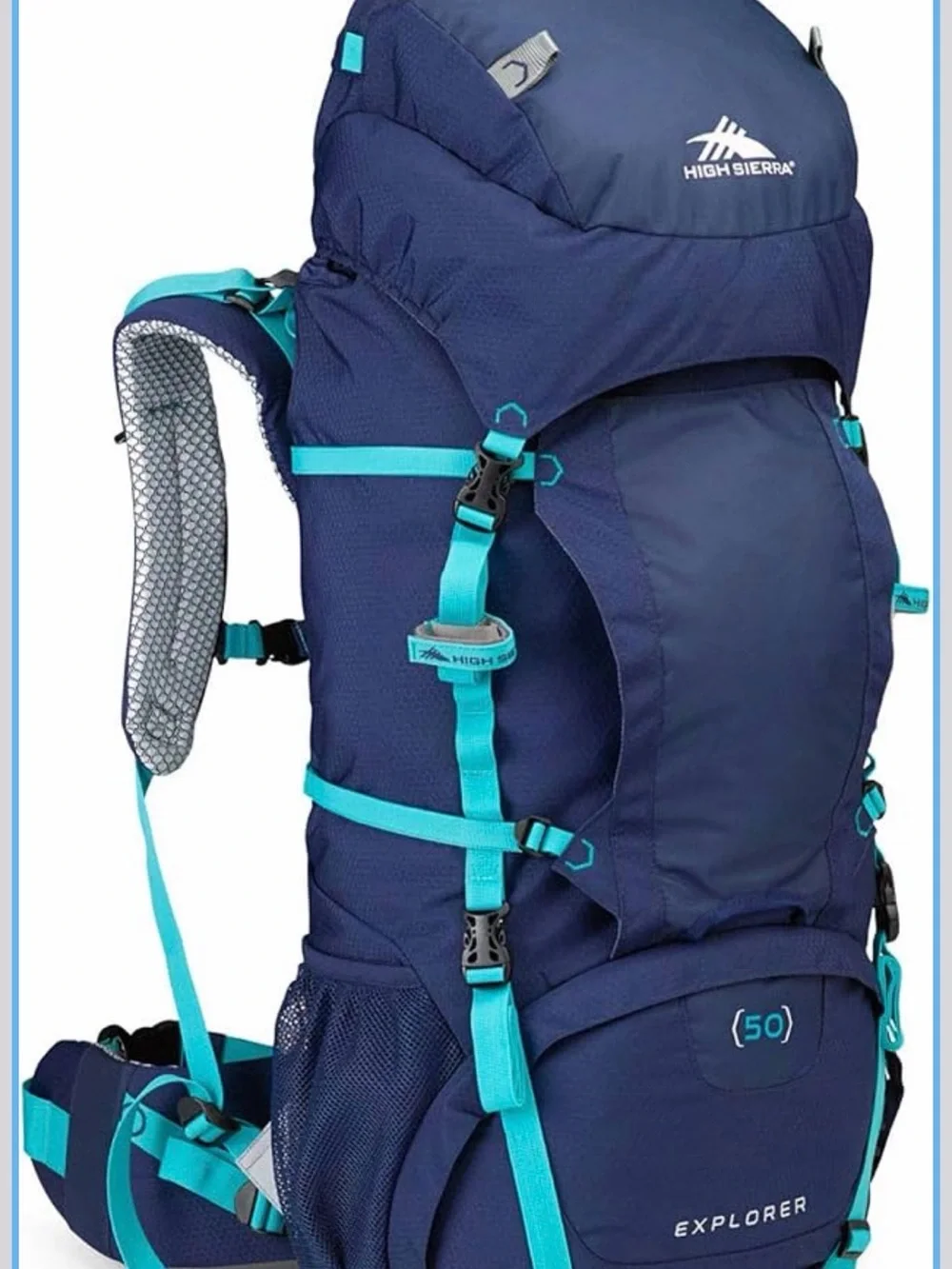 High Sierra True Navy/Tropic Teal Women's Explorer 50L Backpack